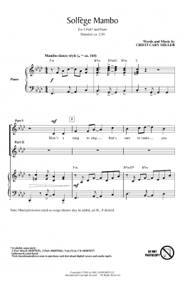 page one of Solfege Mambo (2-Part Choir)