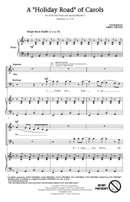 page one of A Holiday Road Of Carols (arr. Greg Gilpin) (SAB Choir)