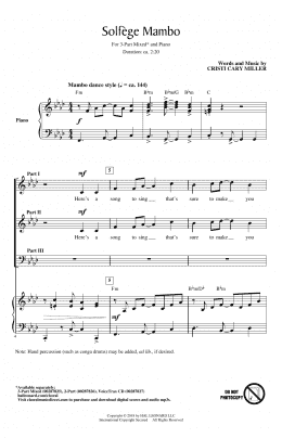 page one of Solfege Mambo (3-Part Mixed Choir)