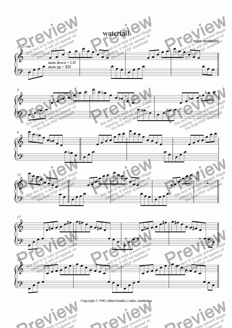 waterfall - Download Sheet Music PDF file