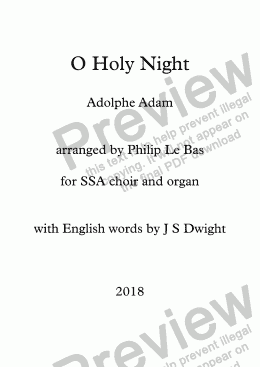 page one of O Holy Night