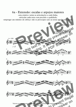 page one of 6a - Extensão: Escalas e arpejos maiores