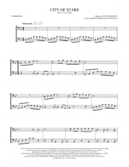 page one of City of Stars (from La La Land) (Trombone Duet)