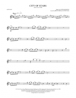 page one of City of Stars (from La La Land) (Alto Sax Solo)