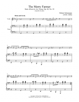 page one of The Happy Farmer (Violin and Piano)