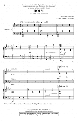 page one of Holy! (SATB Choir)