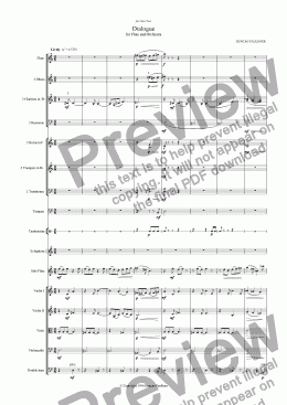 page one of Dialogue for Flute & Orchestra