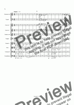 page one of Symphony No. 1, Movement 2 (Orchestrated Version)