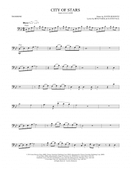 page one of City of Stars (from La La Land) (Trombone Solo)