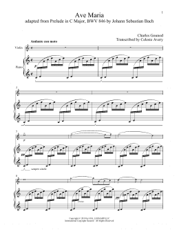 page one of Ave Maria (Violin and Piano)