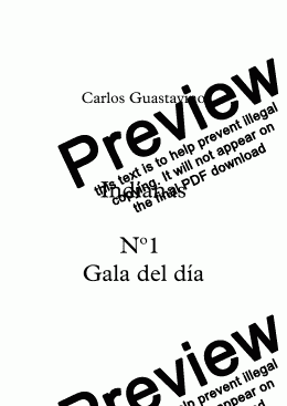 page one of Nº1 Gala del día Para coro 4 voces mixtas y piano