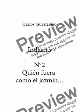 page one of Nº2 Quién fuera como el jazmín... Para coro a 4 voces mixtas y piano