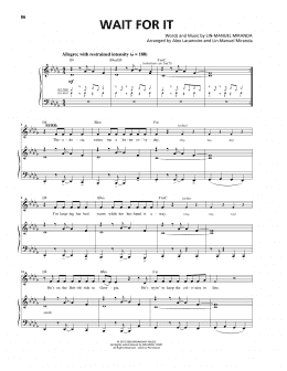 page one of Wait For It (from Hamilton) (Piano & Vocal)