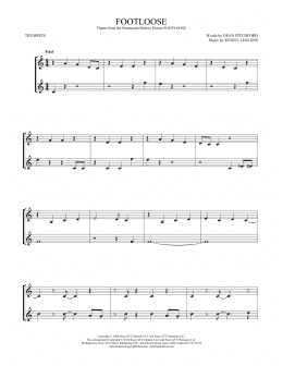 page one of Footloose (Trumpet Duet)