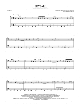 page one of Skyfall (Cello Duet)