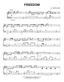 page one of Freedom (Piano Solo)