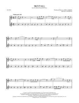 page one of Skyfall (Flute Duet)