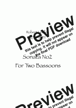 page one of Sonata No2 For Two Bassoons