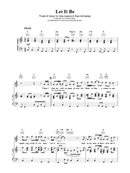 page one of Let It Be (Piano, Vocal & Guitar Chords)