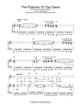 page one of The Phantom Of The Opera (Piano, Vocal & Guitar Chords)