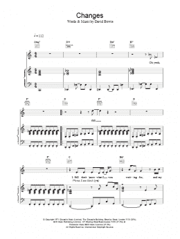 page one of Changes (Piano, Vocal & Guitar Chords)