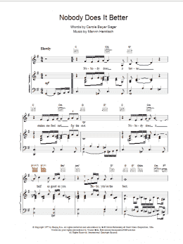 page one of Nobody Does It Better (Piano, Vocal & Guitar Chords)