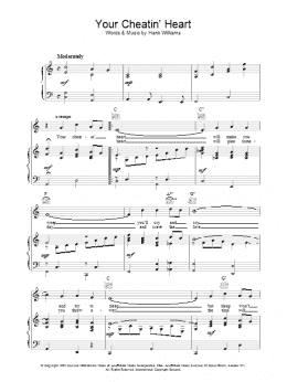 page one of Your Cheatin' Heart (Piano, Vocal & Guitar Chords (Right-Hand Melody))