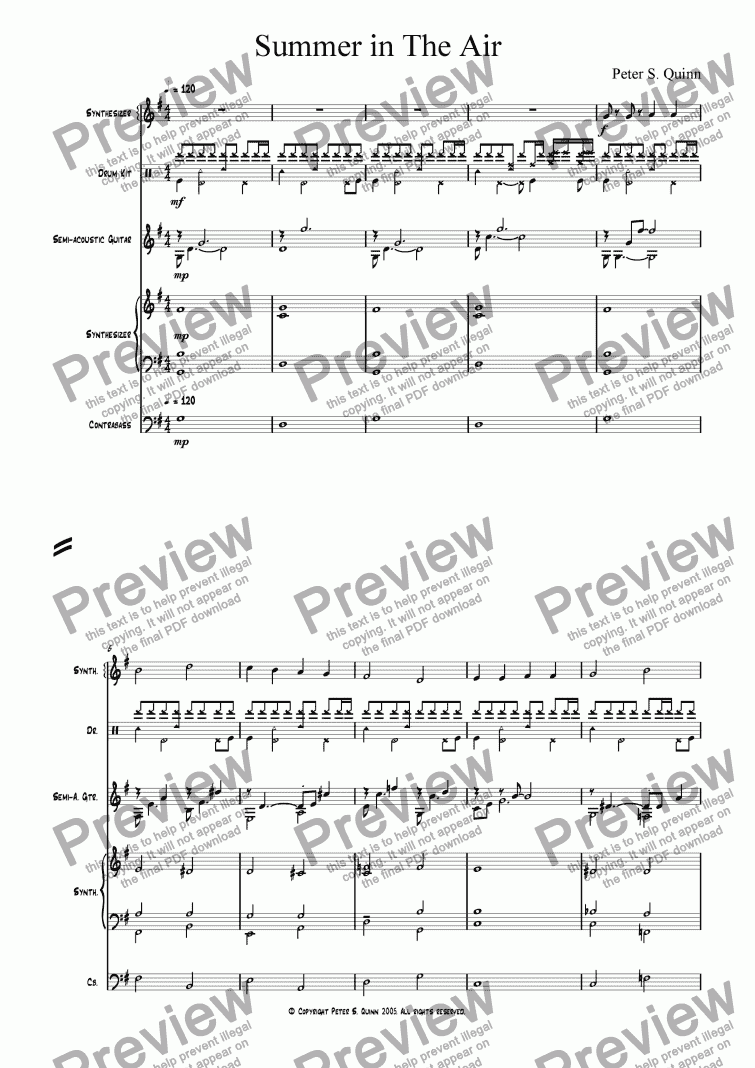 Summer In The Air Download Sheet Music Pdf File