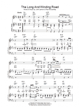 page one of The Long And Winding Road (Piano, Vocal & Guitar Chords)