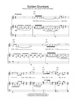 page one of Golden Slumbers (Piano, Vocal & Guitar Chords)