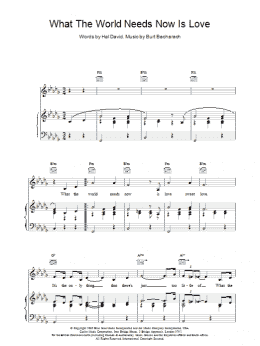 page one of What The World Needs Now Is Love (Piano, Vocal & Guitar Chords)