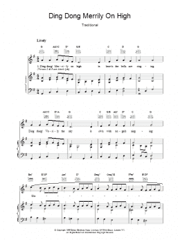 page one of Ding Dong! Merrily On High! (Piano, Vocal & Guitar Chords)