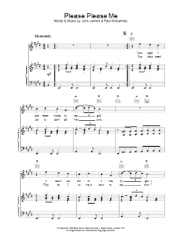 page one of Please Please Me (Piano, Vocal & Guitar Chords (Right-Hand Melody))