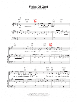 page one of Fields Of Gold (Piano, Vocal & Guitar Chords)