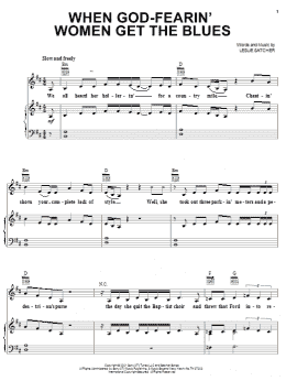 page one of When God-Fearin' Women Get The Blues (Piano, Vocal & Guitar Chords (Right-Hand Melody))