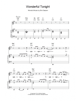 page one of Wonderful Tonight (Piano, Vocal & Guitar Chords)