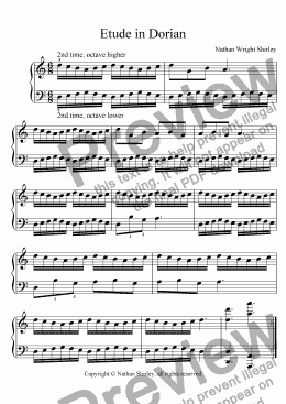 page one of Etude in Dorian