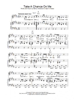 page one of Take A Chance On Me (Piano, Vocal & Guitar Chords)