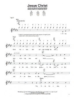 page one of Jesus Christ (Easy Guitar)