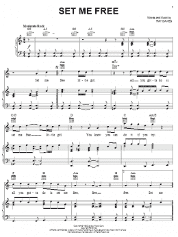 page one of Set Me Free (Piano, Vocal & Guitar Chords (Right-Hand Melody))