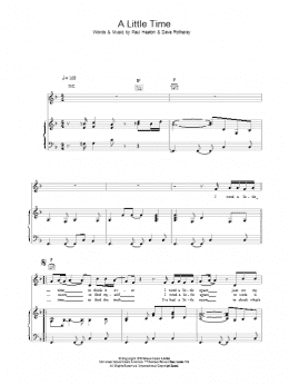 page one of A Little Time (Piano, Vocal & Guitar Chords)