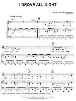 page one of I Drove All Night (Piano, Vocal & Guitar Chords (Right-Hand Melody))