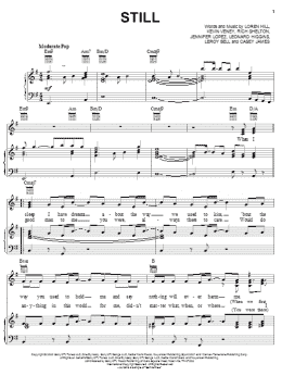 page one of Still (Piano, Vocal & Guitar Chords (Right-Hand Melody))