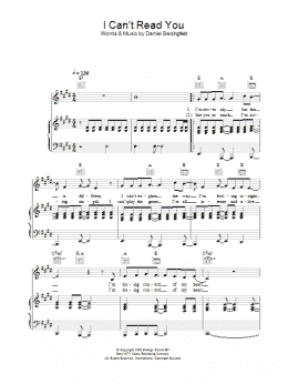 page one of I Can't Read You (Piano, Vocal & Guitar Chords)