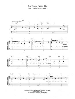 page one of As Time Goes By (Piano Solo)