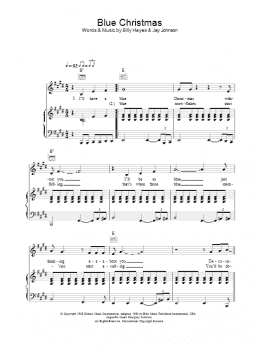 page one of Blue Christmas (Piano, Vocal & Guitar Chords)