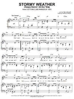 page one of Stormy Weather (Keeps Rainin' All The Time) (Piano, Vocal & Guitar Chords (Right-Hand Melody))