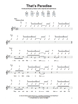 page one of That's Paradise (Easy Guitar)