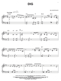 page one of Dig (Piano Solo)