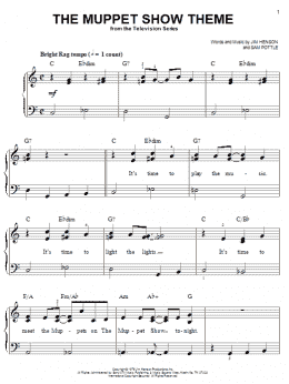 page one of The Muppet Show Theme (Easy Piano)